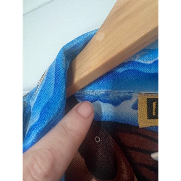 In Gear Men's Blue Swordfish Hawaiian Island Tropical Short Sleeve Shirt Size XL - Picture 5 of 9